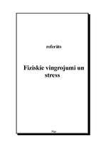 Реферат 'Fiziskie vingrojumi un stress', 1.
