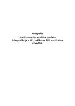 Конспект 'Sociālo mediju analītika un datu interpretācija – KPI, reklāmas ROI, auditorijas', 1.