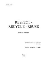 Реферат 'Respect - Recycle - Reuse', 1.