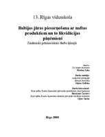 Реферат 'Baltijas jūras piesārņošana ar naftas produktiem un tās likvidācijas paņēmieni', 1.