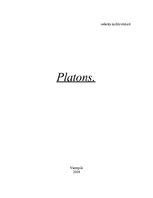 Реферат 'Platons', 1.