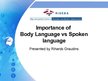Презентация 'Importance of Body Language vs Spoken Language', 1.