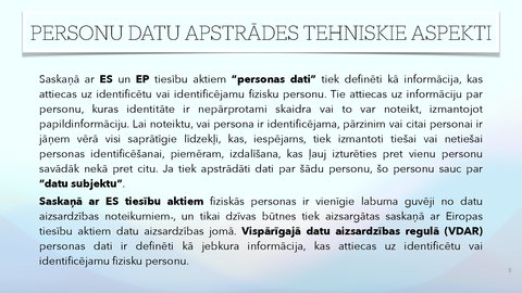 Презентация 'Fizisko personu datu apstrādes likums', 5.