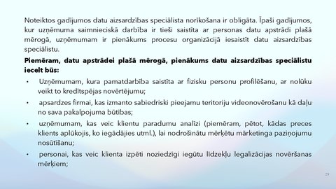 Презентация 'Fizisko personu datu apstrādes likums', 29.