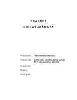 Отчёт по практике 'Prakses dienasgrāmata - Administratīvajās tiesībās', 1.
