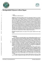 Реферат 'Biodegradable Polymers in Bone Repair', 1.