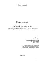Отчёт по практике 'Prakses pārskats VAS “Latvijas Hipotēku un zemes banka”', 1.