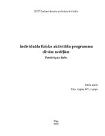 Конспект 'Individuāla fizisko aktivitāšu programma 
divām nedēļām', 1.