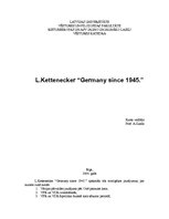 Конспект 'L.Ketenekera grāmata "Germany since 1945"', 1.