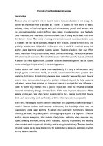 Эссе 'The role of teachers in student success', 1.