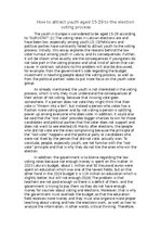 Эссе 'English essay about low election results among youth', 1.