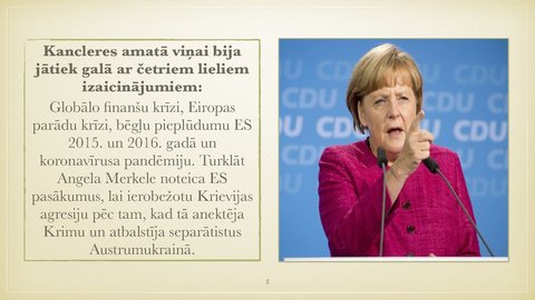 Презентация 'Angela Merkele kā pasaules līderis - apraksts', 3.