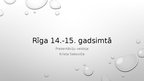 Презентация 'Rīga 14.-15.gadsimtā', 1.