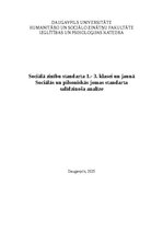 Конспект 'Sociālā zinību standarta 1.- 3. klasei un jaunā Sociālās un pilsoniskās jomas st', 1.