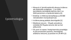 Презентация 'Spināls epidurāls abscess pēc epidurālas analgēzijas', 2.