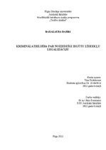 Дипломная 'Kriminālatbildība par noziedzīgi iegūtu līdzekļu legalizāciju', 1.