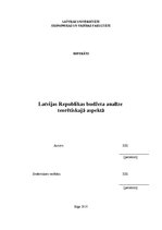 Реферат 'Latvijas Republikas budžeta raksturojums', 1.