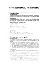 Образец документа 'Refraktometrija, polarimetrija', 1.