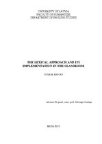 Реферат 'The Lexical Approach and Its Implementation in the Classroom', 1.