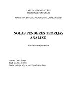 Реферат 'Nolas Penderes teorijas analīze', 1.