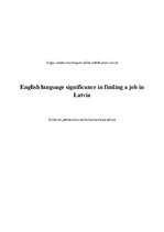Реферат 'English Language Significance in Finding a Job in Latvia', 1.