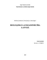 Реферат 'Bioloģiskā lauksaimniecība Latvijā', 1.