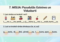 Презентация 'Uzdevumi latviešu valodā 1.-2. klasēm', 9.