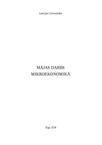 Конспект 'Mikroekonomikas mājasdarbs - pieprasījums un piedāvājums; preces cenas ietekme u', 1.