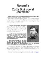 Эссе 'Recenzija par Žorža Bizē operu "Karmena"', 1.