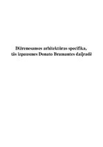 Конспект 'Dižrenesanses arhitektūras specifika, tās izpausmes Donato Bramantes daiļradē', 1.