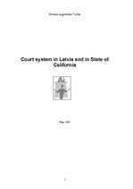 Реферат 'Court System in Latvia and USA', 1.