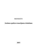Реферат 'Autisma spektra traucējumu risināšana', 1.