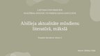 Презентация 'Ahilleja aktualitāte mūsdienu literatūrā un mākslā', 1.