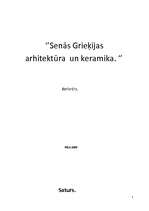 Реферат 'Senās Grieķijas arhitektūra un keramika', 1.