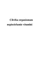 Реферат 'Cilvēka organismam nepieciešamie vitamīni', 1.