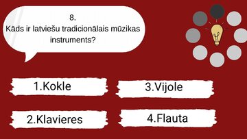 Презентация 'Spēle "Cik daudz tu zini par latviešu kultūru, tradīcijām?"', 16.