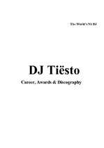 Реферат 'DJ Tiesto: Career, Awards & Discography', 1.