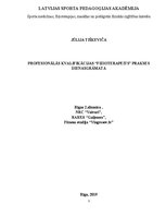 Отчёт по практике 'Profesionālās kvalifikācijas "Fizioterapeits" prakses atskaite', 1.