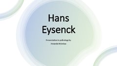 Презентация 'Hans Eysenck', 1.