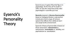 Презентация 'Hans Eysenck', 3.