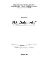 Отчёт по практике 'SIA "Sala mežs"', 1.