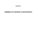 Реферат 'Serbijas un Kosovas konflikts', 1.