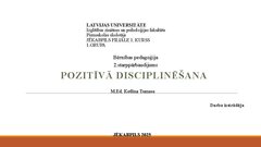 Презентация 'Pozitīvā disciplinēšana', 1.