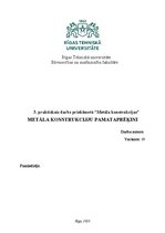 Реферат 'Metāla konstrukciju pamataprēķini', 1.