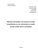 Реферат 'Mūsdienu informācijas vides izpratne: Latvijas komunikācijas procesu raksturojum', 1.