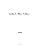 Реферат 'Latvijas Republikas Civillikums', 1.