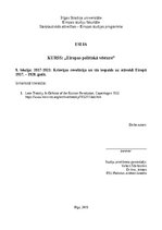 Эссе 'Ļeva Trocka skaidrojums par 1917. gada oktobra apvērsuma cēloņiem un norisi', 1.
