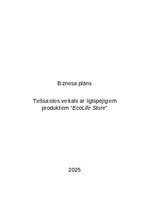 Бизнес план 'Tiešsaistes veikals ar ilgtspējīgiem produktiem “EcoLife Store”', 1.
