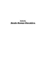 Реферат 'Senās Romas literatūra', 1.