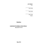 Дипломная 'Grāmatvedības politika biedrībai', 1.